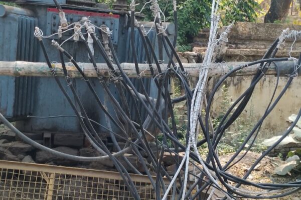 सड़क किनारे बिजली विभाग ने बिछाया मौत का जाल